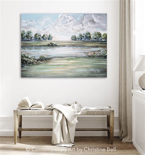 Original Abstract Landscape Paintings Textured Fine Art Home Wall Art ...