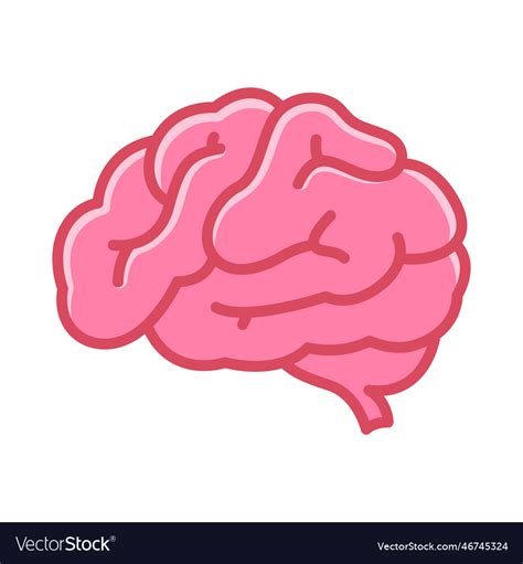 Human brain simple icon Royalty Free Vector Image