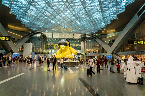 Doha Hamad International Airport Qatar Stock Photo - Download Image Now ...