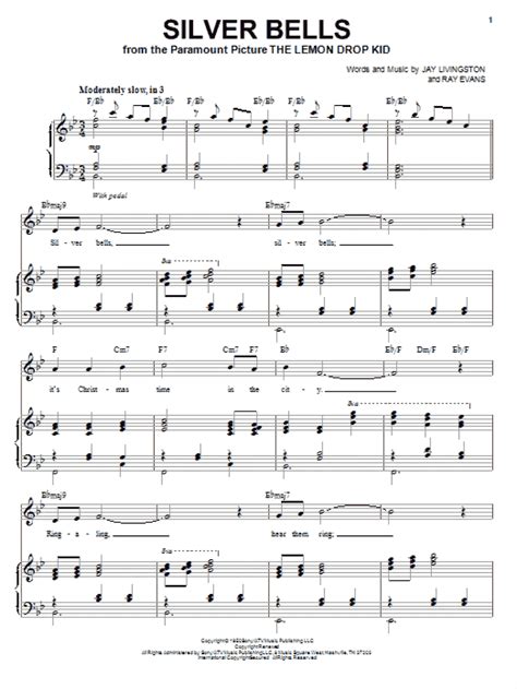 Silver Bells (Piano & Vocal) - Print Sheet Music Now