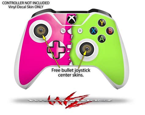 XBOX One S Console Controller Bundle Skins Ripped Colors Hot Pink Neon ...