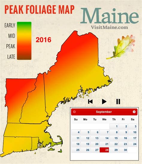 New England Foliage Calendar - School Calendar 2023