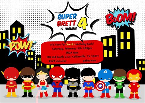 Free Printable Superhero Birthday Cards | TUTORE.ORG - Master of Documents