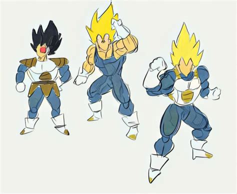 Some Vegeta sketches by me! : r/dbz