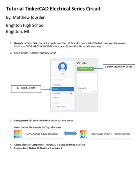 03 Tutorial TinkerCAD Electrical Arduino Tutorial 1 | PDF | Arduino ...