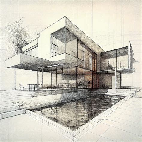 Architectural Drawing Of A House