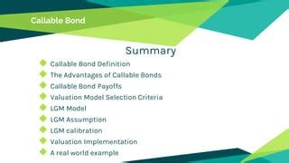 Valuing Callable Bond | PPT