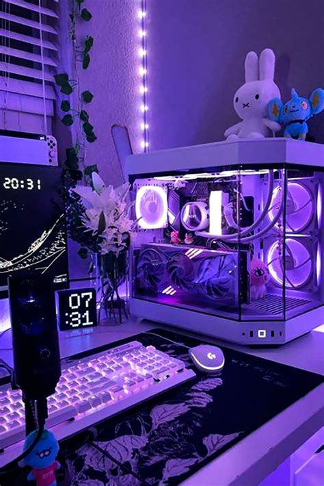 Kawaii Purple Gaming Setup: Dive into Adorable Gaming Fun! 💜🎮 | Game ...