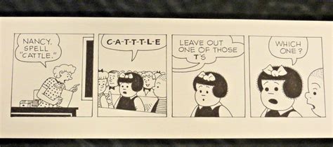 Original NANCY & SLUGGO comic strip art 1982, signed by artist ...