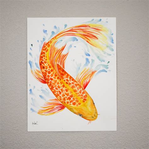 Watercolor Koi Fish Print Koi Fish Painting Art Print High | Etsy