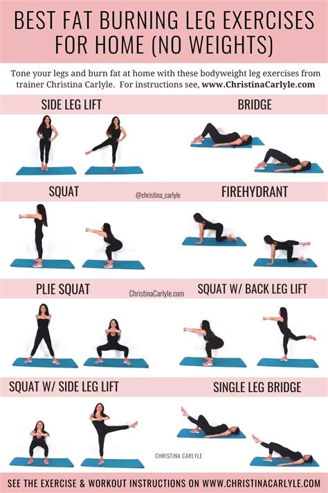 Leg exercises at home bodyweight workout for women – Artofit