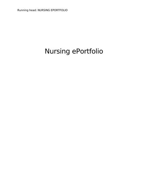 NURSING EPORTFOLIO.