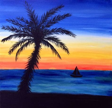 Sunset Painting Easy Beach – Warehouse of Ideas