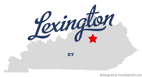 Map of Lexington, KY, Kentucky