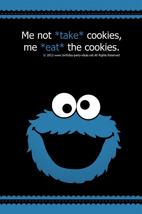 Cookie Monster Funny Birthday Quotes. QuotesGram