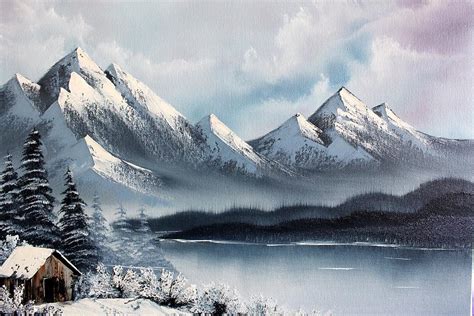 Snowy Mountain Painting by Ashwini Biradar - Pixels