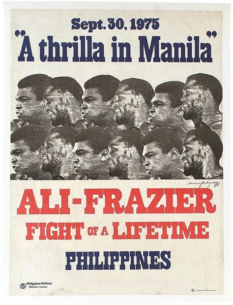 1975 Muhammad Ali vs. Joe Frazier "Thrilla in Manila" Poster