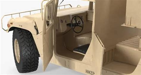 3D Model: HMMWV M998 Equipped with Avenger Simple Interior Desert #96419153