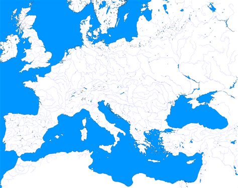 Blank map of europe