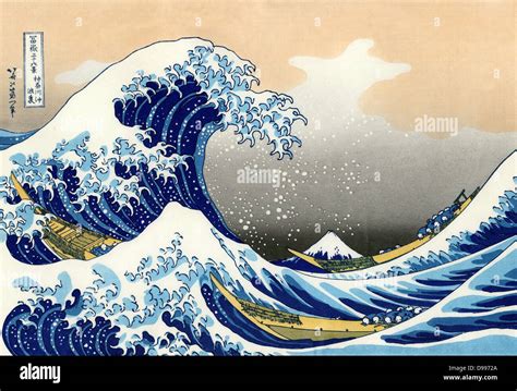 Hokusai wave hi-res stock photography and images - Alamy