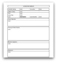 Microsoft Lesson Plans Template Database