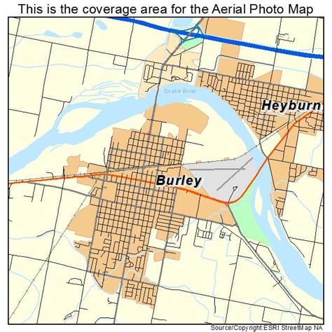 Aerial Photography Map of Burley, ID Idaho