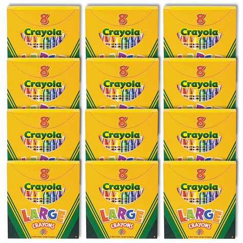 Crayola Large 8-Count Crayon Classpack - 12 Boxes - Walmart.com