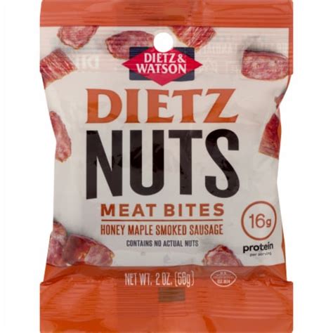 Dietz & Watson Dietz Nuts Honey Maple Smoked Sausage Meat Bites, 2 oz ...