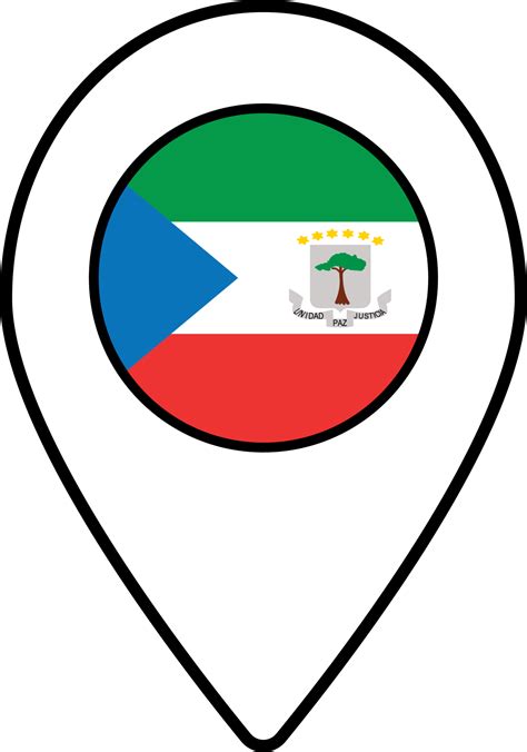 Equatorial Guinea flag map pin navigation icon. 24076894 PNG