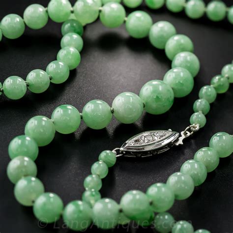 Vintage Jade Bead Necklace