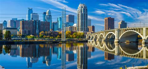 minneapolis skyline, 3rd avenue bridge, autumn | Vibration Analysis ...