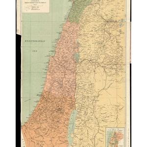 Map: 1917 Map State of Palestine Israel Jordan the Daily - Etsy