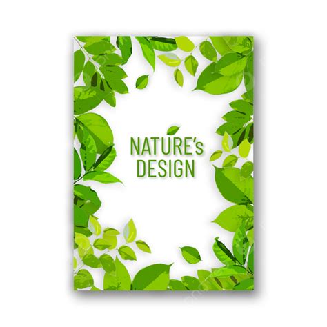 Fresh Green Tropical Leaf Book A4 Book Cover Template Download on Pngtree