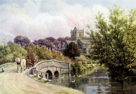 The Bridge, Coombe Bissett, near Salisbury stock image | Look and Learn