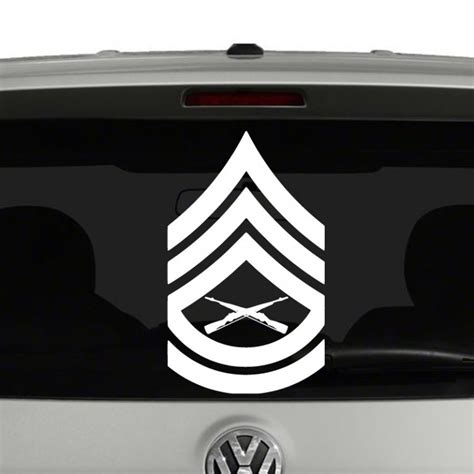 Marine Corp Rank Insignia Gunnery Sergeant E7 Vinyl Decal Sticker