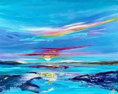 Abstract Sunset Acrylic painting by Marja Brown | Artfinder