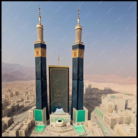 Premium AI Image | Top view of Mecca Kaaba