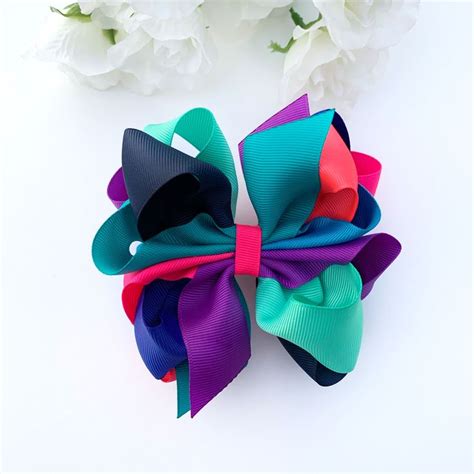 Colorful Handmade Ribbon Hair Bow