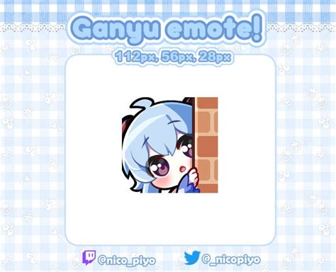 Genshin Impact Ganyu Emotes for Twitch, Youtube and Discord - Etsy