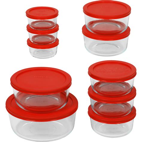 Pyrex 20-pc Storage Plus Set Red | eBay