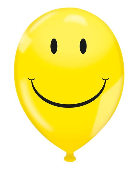 17" Balloons - Yellow Smiley Face Balloon - Pack of 72 - Walmart.com ...