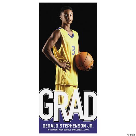 Custom Photo Graduation Sports Vertical Banner | Oriental Trading