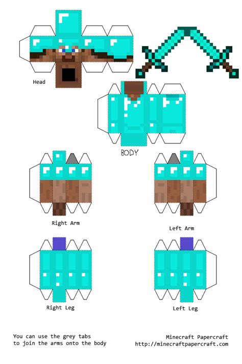 MineCraft PaperCraft Guide: Papercraft Skins