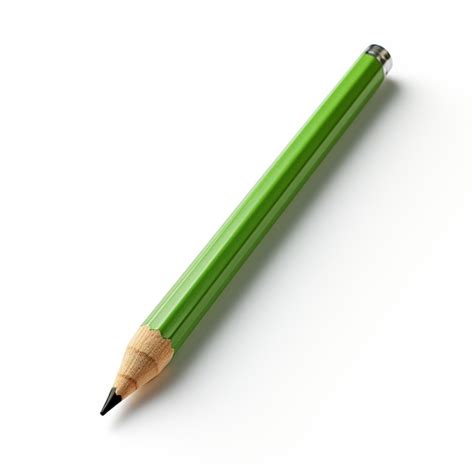 Premium AI Image | Green pencil with eraser on a white background