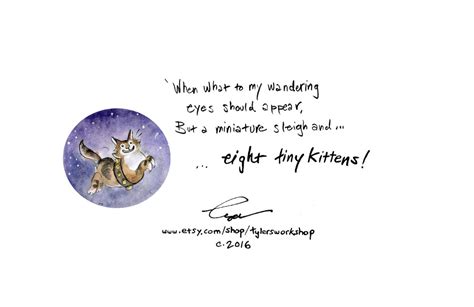 Cat Christmas Card Kittens Cat Christmas Greeting Card Card - Etsy