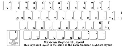 Mexican (Spanish) Keyboard Labels - DSI-Keyboards.com