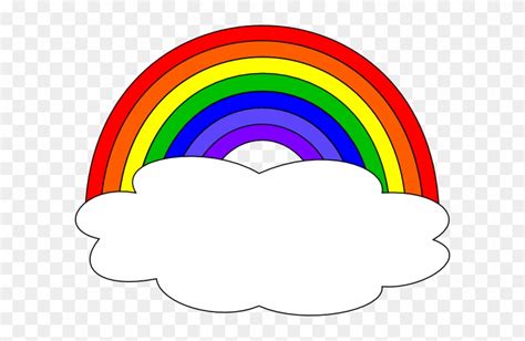 Rainbow With Clouds Clip Art - Rainbow With Clouds Clipart - Free ...