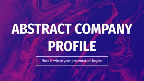 Abstract Company Profile Google Slides theme & PowerPoint template