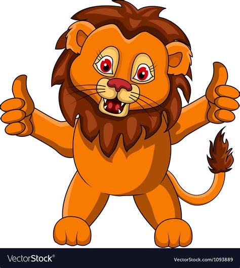 Funny lion cartoon Royalty Free Vector Image - VectorStock