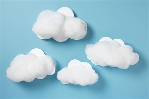 Premium Photo | White Clouds on Blue Background